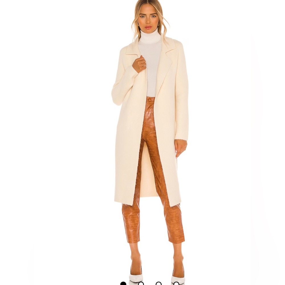 NWT [$298] L'Academie Cream Women's long Cardigan. Size Small
